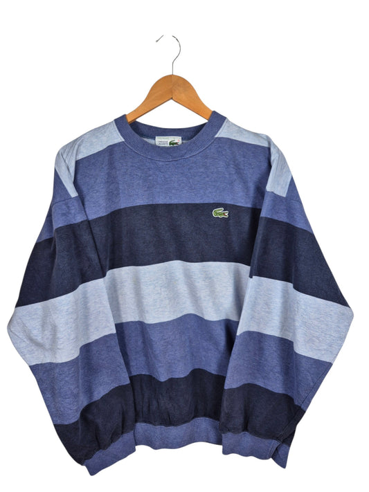 Lacoste Striped Sweater Heren | Blauw | Maat M