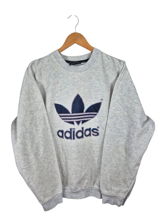 Adidas 80s Front Logo Sweater Heren | Grijs | Maat XL