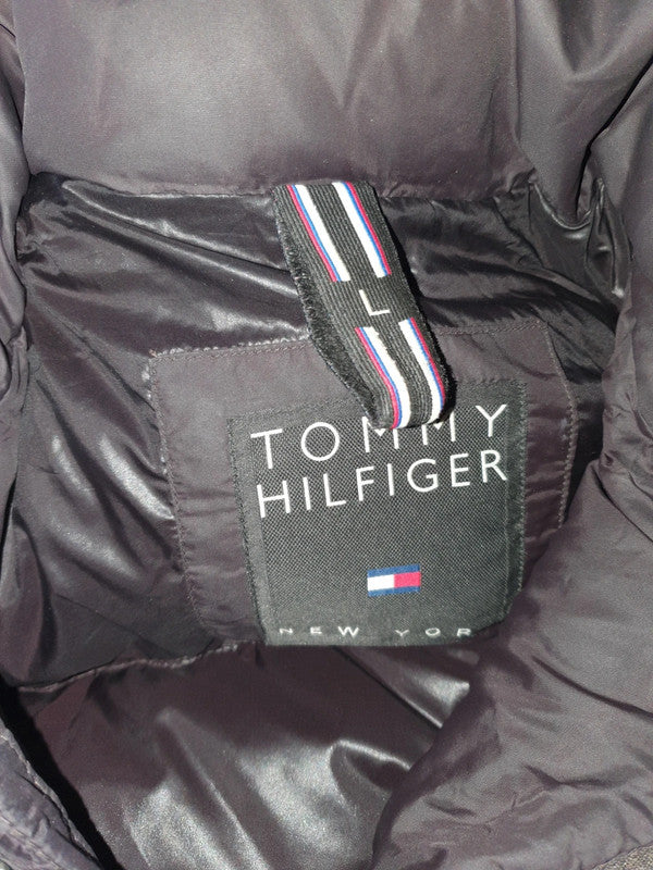 Vintage Tommy Hilfiger padded lange jas maat L