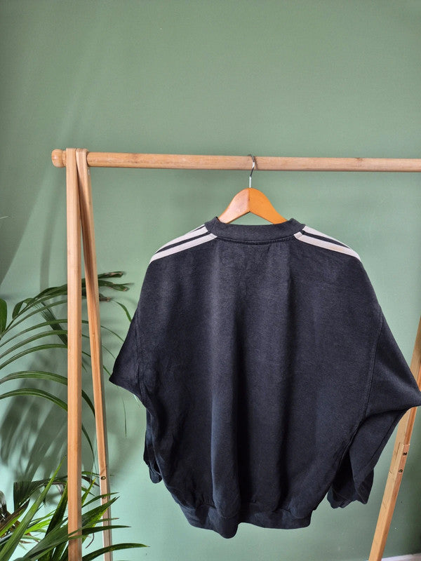 Vintage 80s 3-stripes adidas sweater maat M