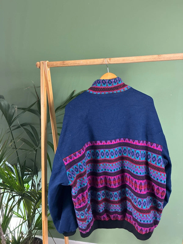 Vintage 90s crazy fleece vest maat L