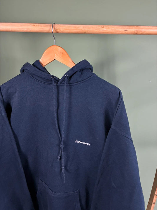 Vintage Oversized Fishbone Hoodie Heren | Maat L