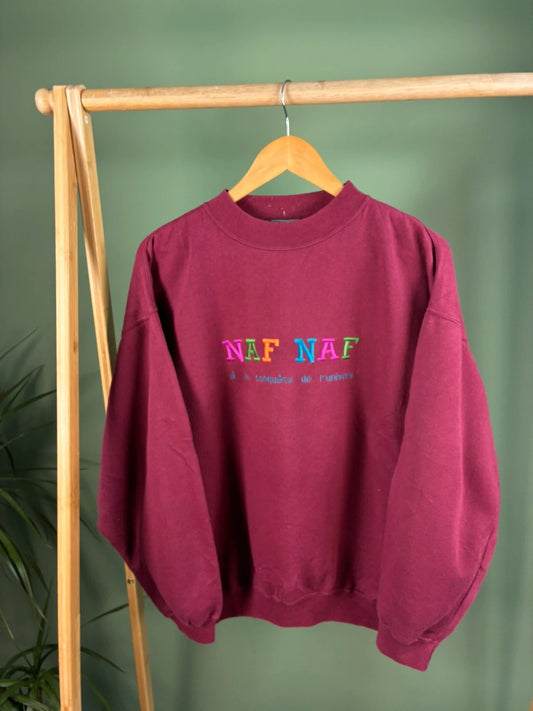 Vintage Naf Naf sweater maat L Rood