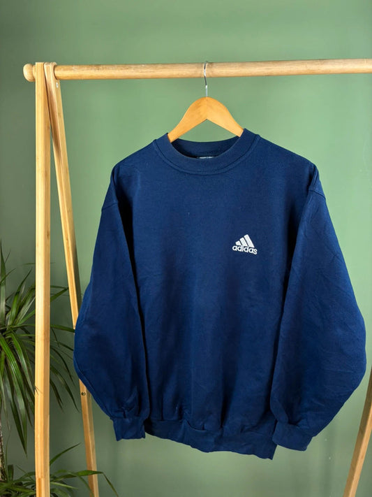 Adidas 90s Chest Logo Sweater Heren | Blauw | Maat L