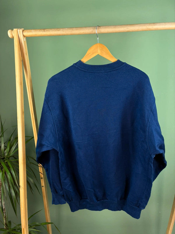 Adidas 90s Chest Logo Sweater Heren | Blauw | Maat L