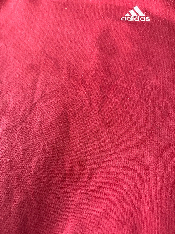 Vintage 90s Adidas sweater maat L Rood Dames