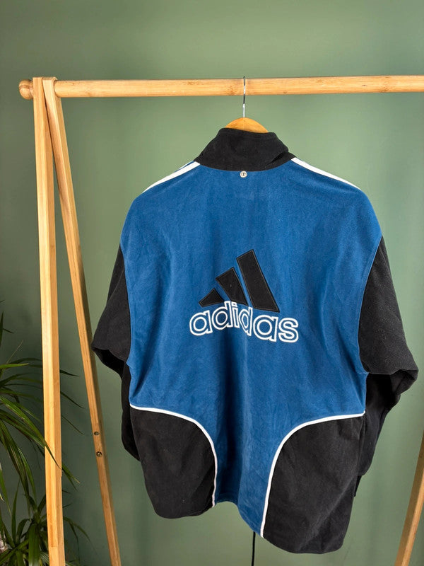 Vintage Adidas 90s track jacket maat S blauw heren