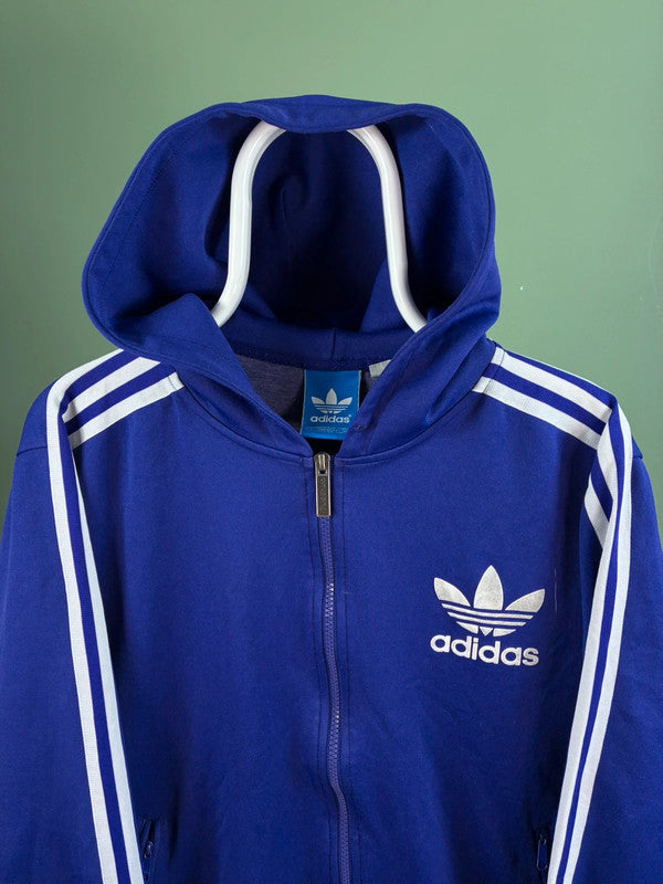 Vintage Adidas hoodie met rits maat M paars