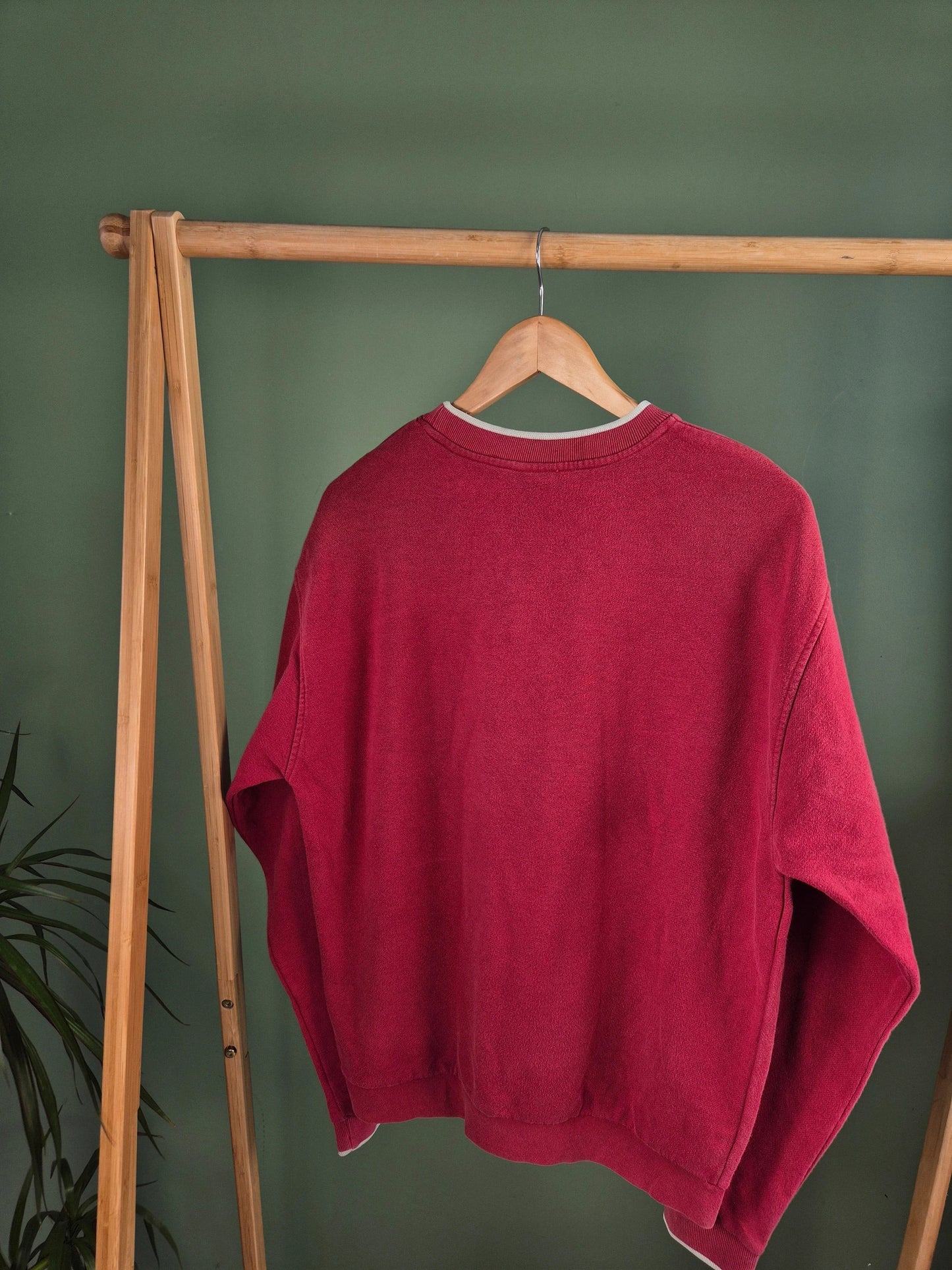 NIKE swoosh sweater L rood dames