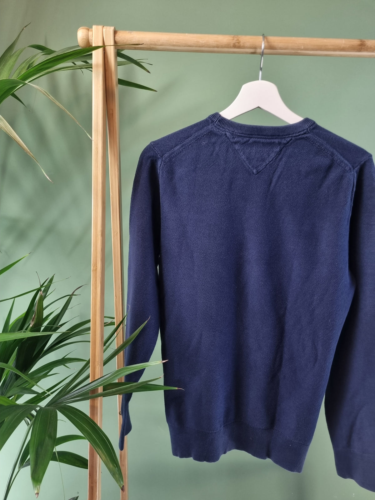 Tommy Hilfiger Chest Logo Sweater Heren | Blauw | Maat M