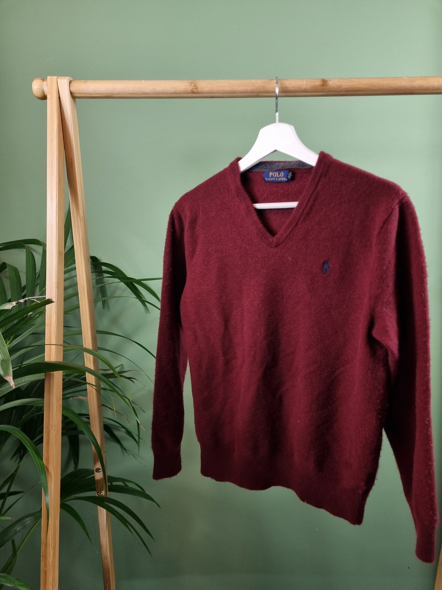 Ralph Lauren cashmere wool v-neck trui maat M