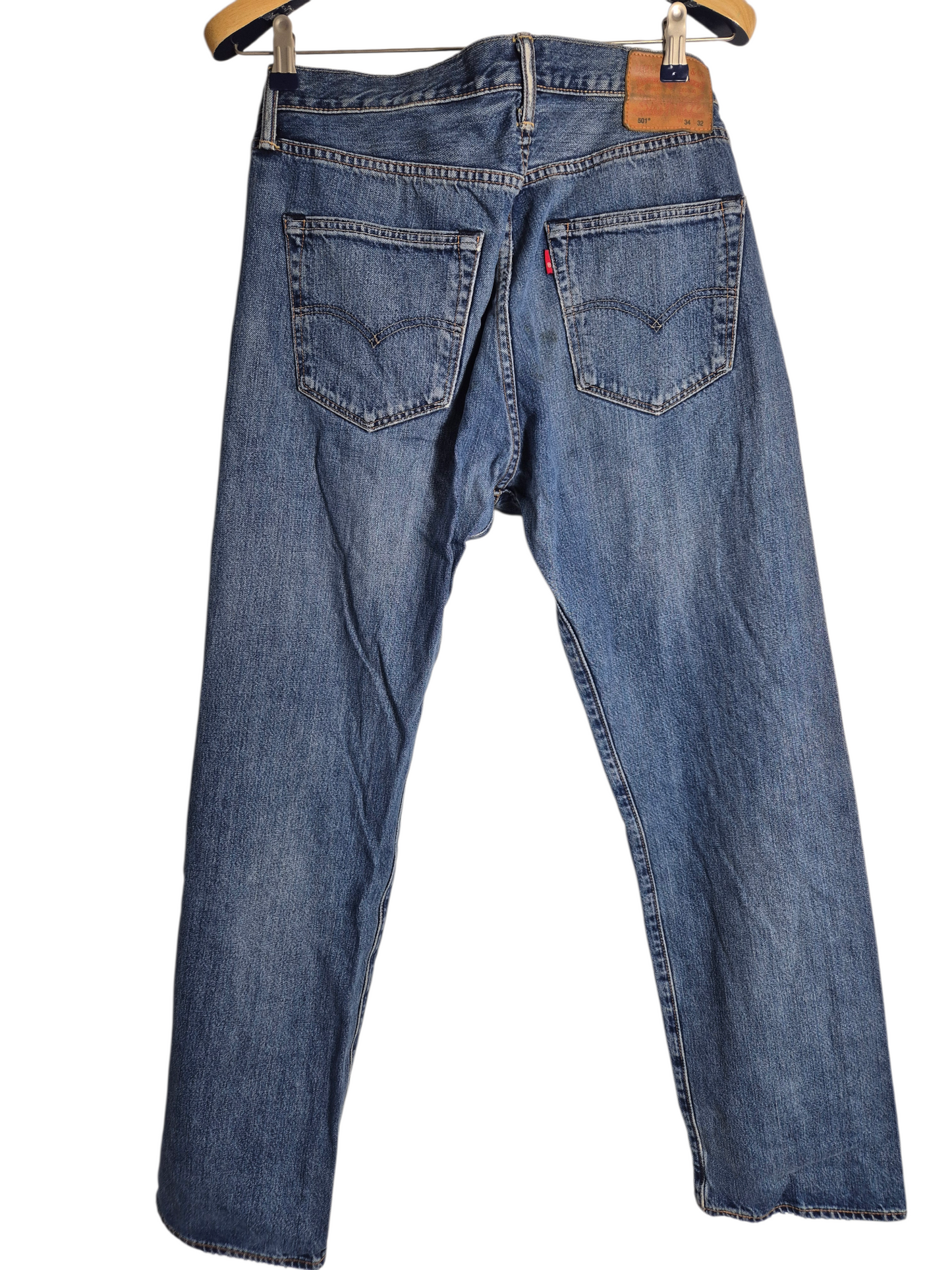 Levi's 501 Straight Jeans Heren | Blauw | W34 L32