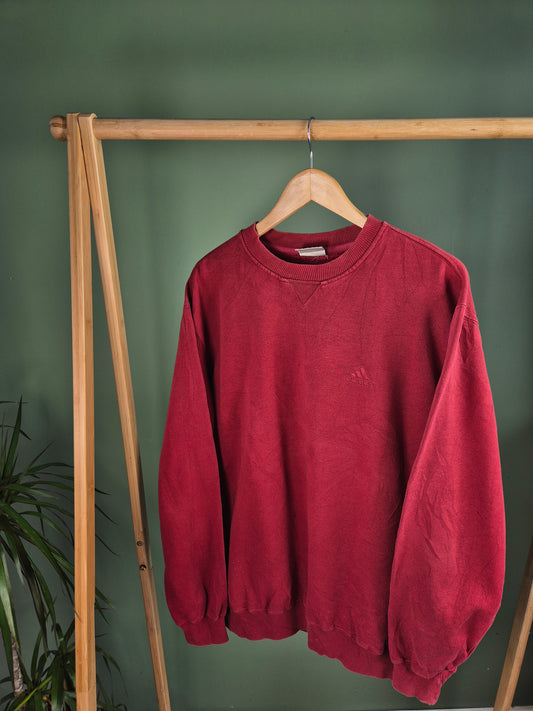 Adidas 90s sweatshirt L rood heren