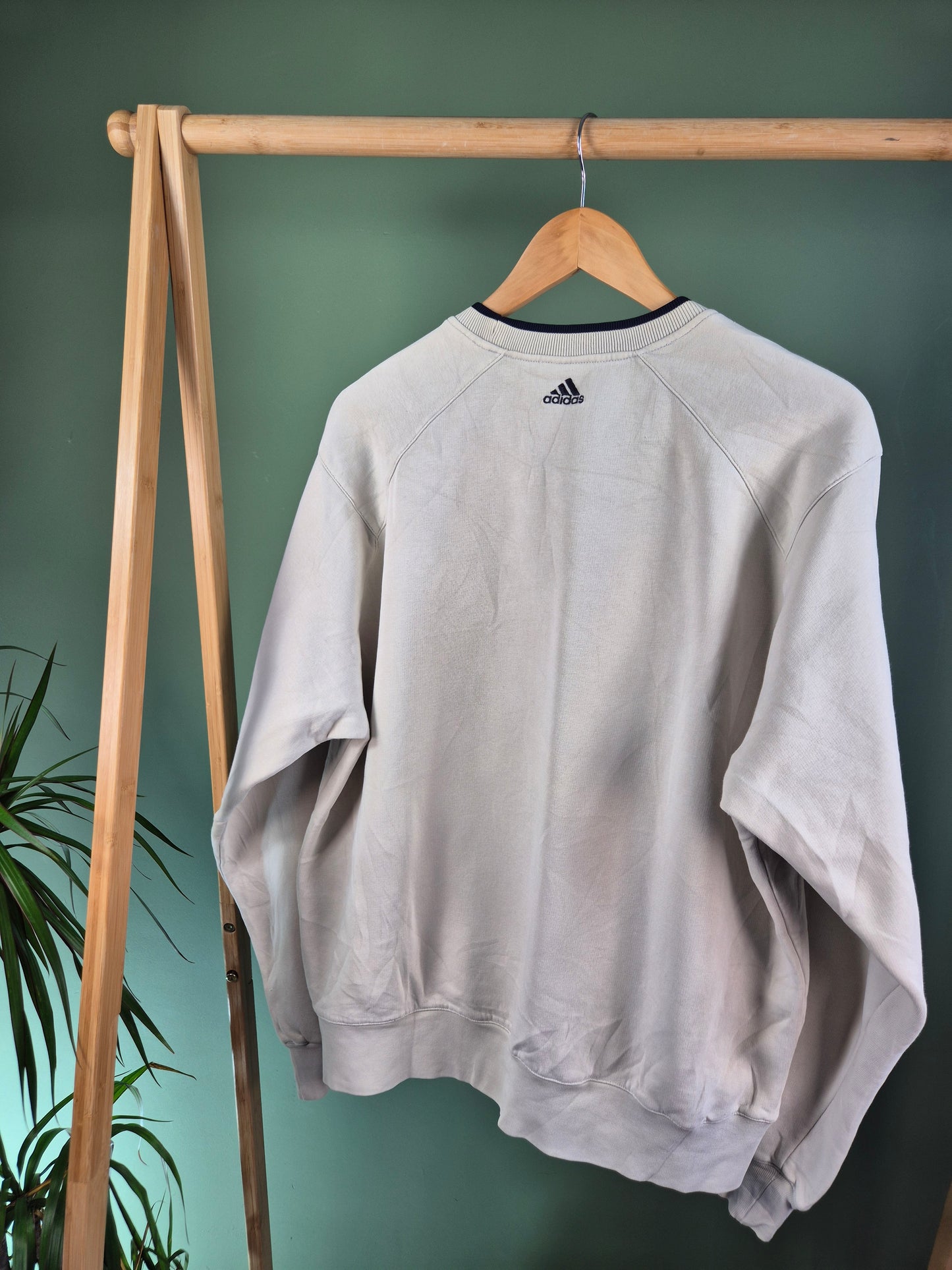 Adidas Sweater Heren | Crème Wit | Maat M