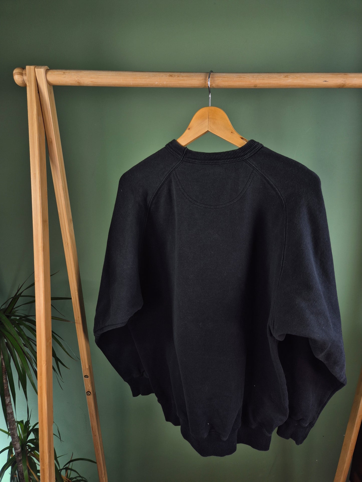 Adidas 80s Front Logo Sweater Heren | Zwart | Maat S