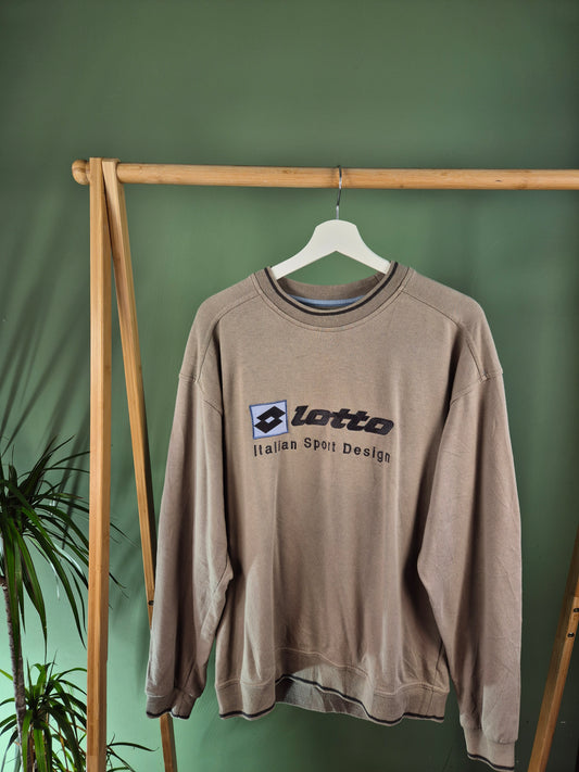 Lotto 90s Sweater Heren | Bruin | Maat M