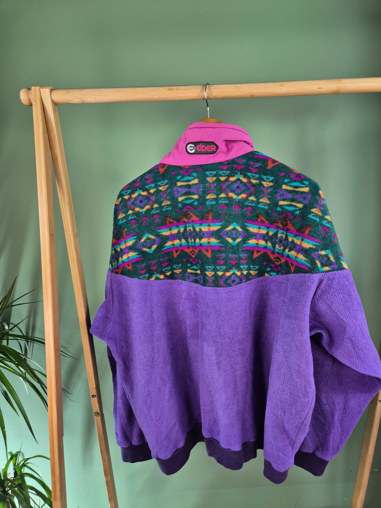 Crazy Fleece 90s Sweater Dames | Paars | Maat L