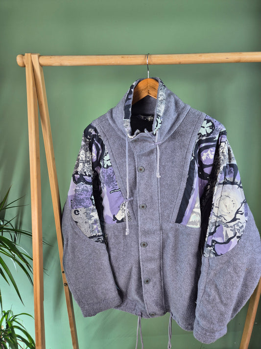 Crazy Fleece Oversized Vest Dames | Lila | Maat M