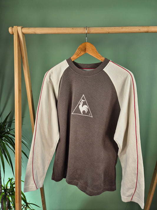 Le Coq Sportif Front Logo Sweater Heren | Bruin | Maat S