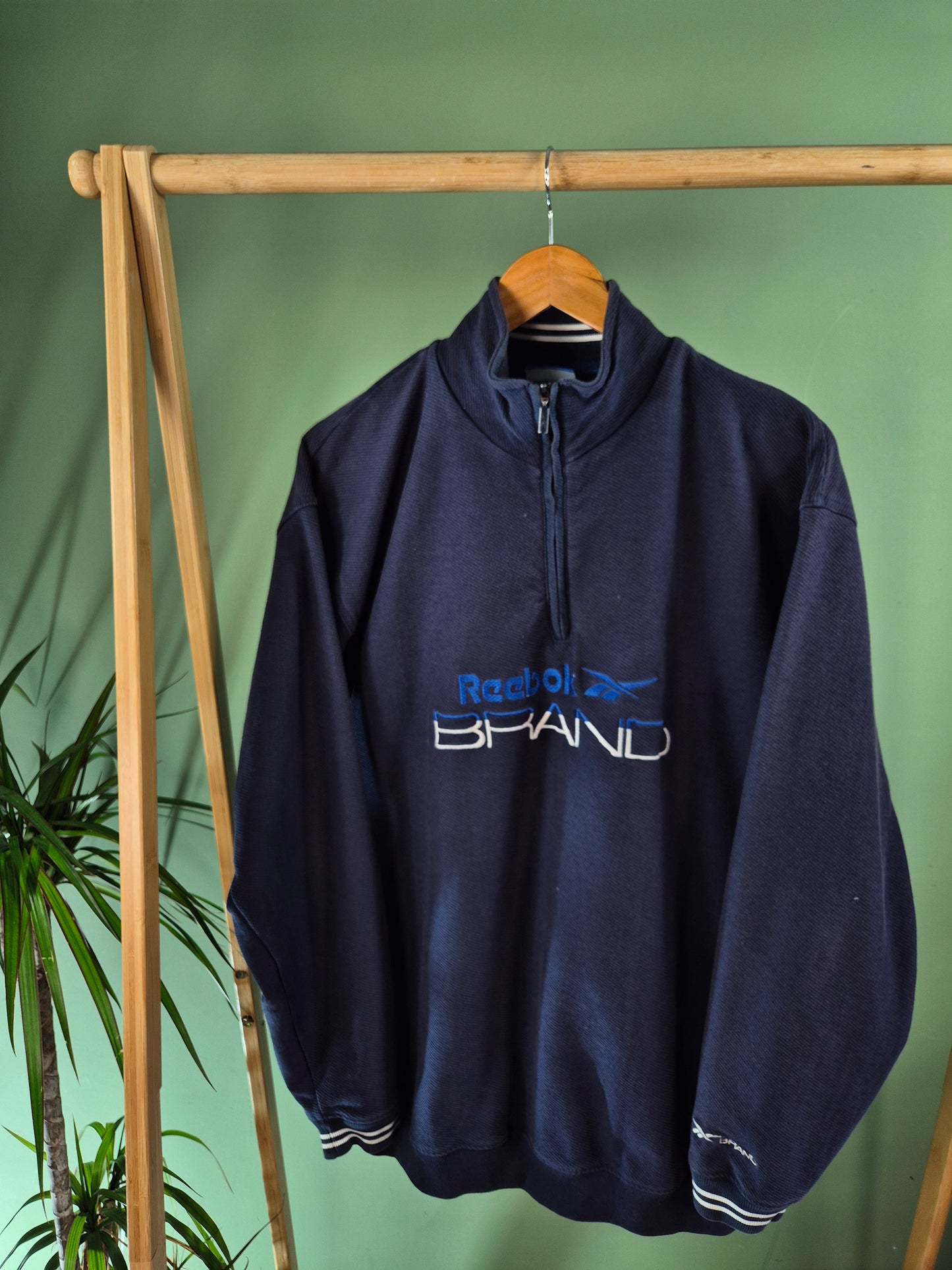 Reebok 90s Quarter Zip Sweater Heren | Blauw | Maat L