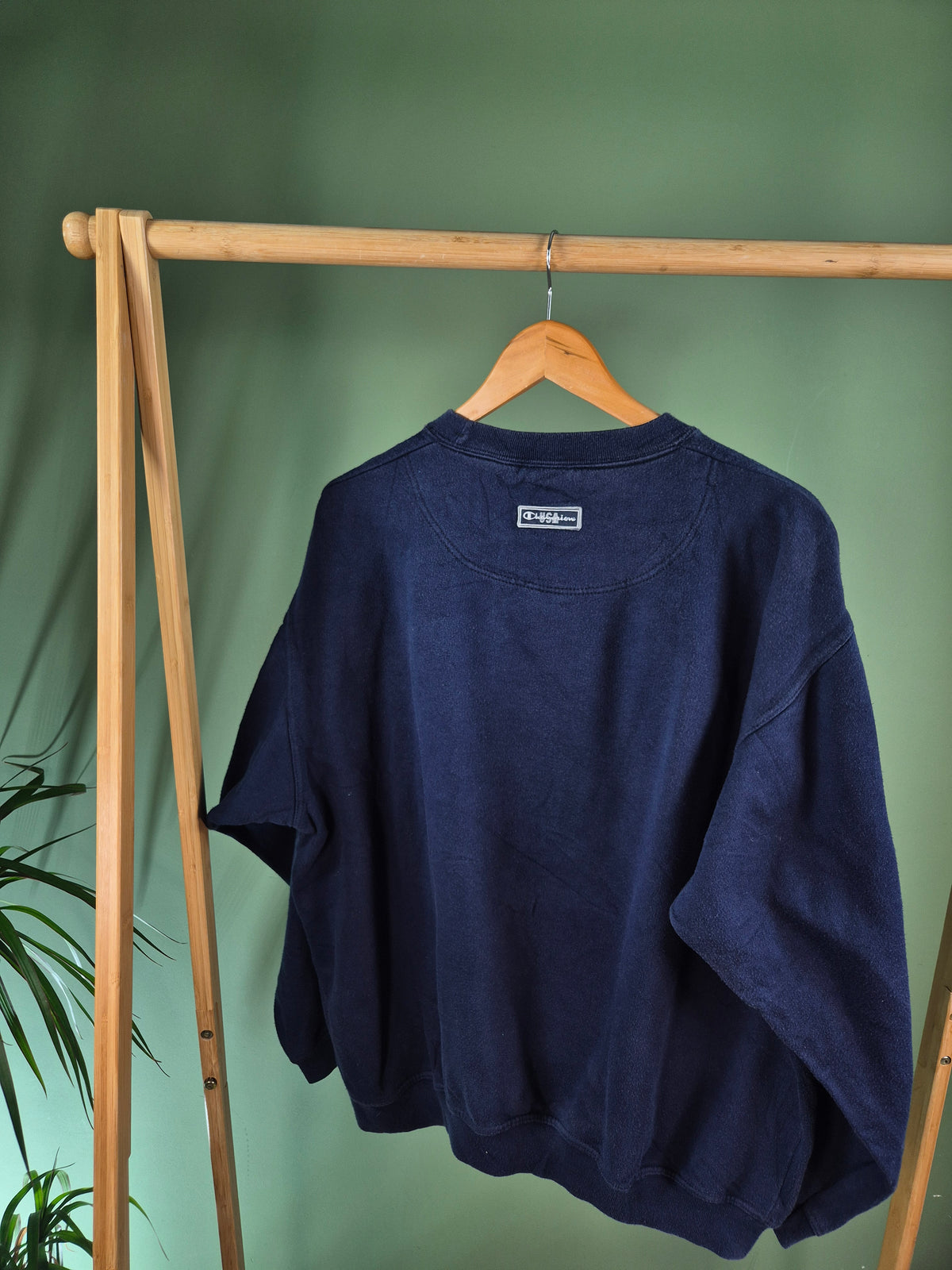 Champion USA Made Chest Logo Sweater Heren | Blauw | Maat L