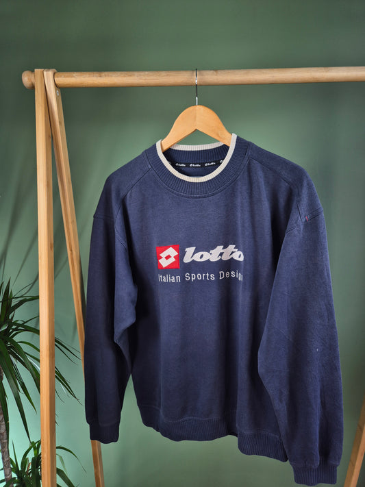 Lotto 90s Sweater Heren | Blauw | Maat L