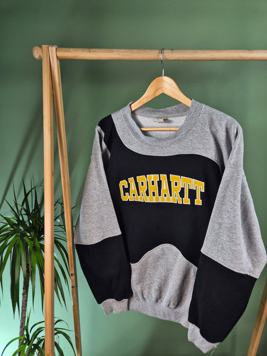 Carhartt Spell Out Rework Sweater Heren | Grijs | Maat L