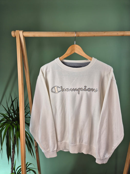 Champion USA Made Sweatshirt Dames | Creme | Maat S