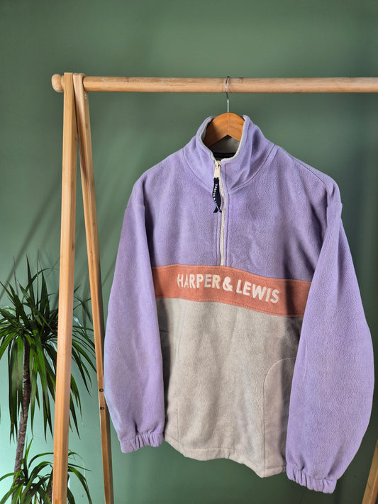 Harper & Lewis Quarter Zip Fleece Sweater Dames | Lila | Maat M