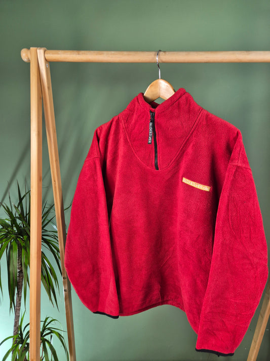 Quiksilver Quarter Zip Fleece Sweater Heren | Rood | Maat S
