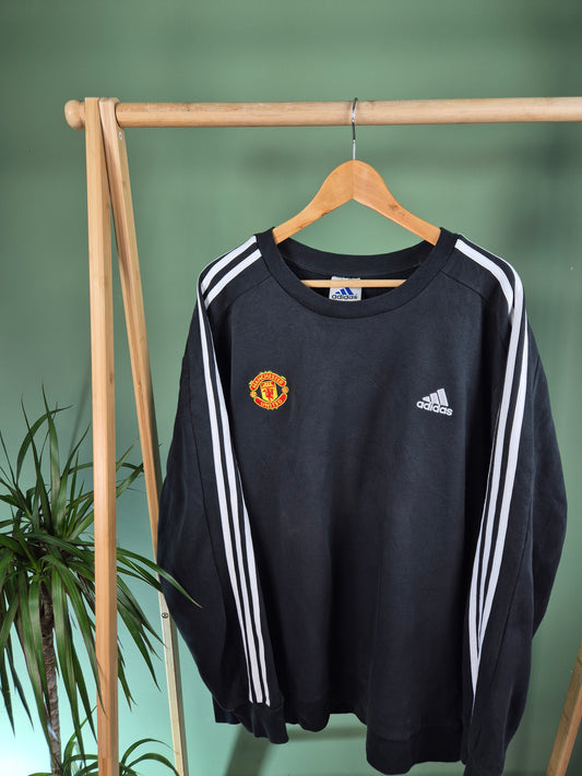 Adidas 90s 3-Stripes MU Sweater Heren | Zwart | Maat XL