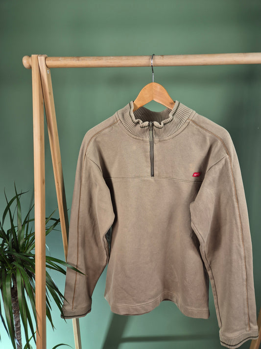 Nike Quarter Zip Sweater Dames | Bruin | Maat M