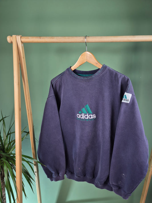 Adidas 90s Equipment Sweater Dames | Blauw | Maat S