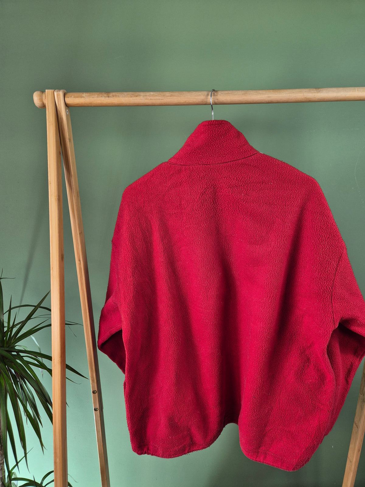 Crazy 90s Fleece Oversized Sweater Dames | Rood | Maat M