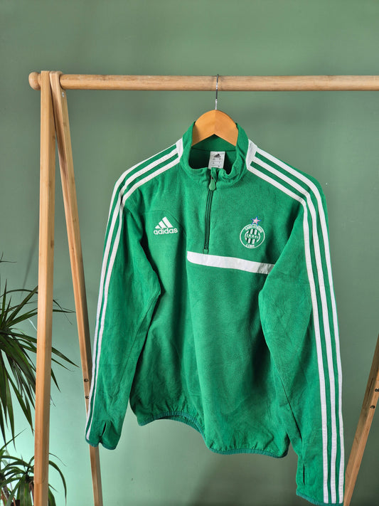 Adidas 3-Stripes Fleece Sweater Heren | Groen | Maat M