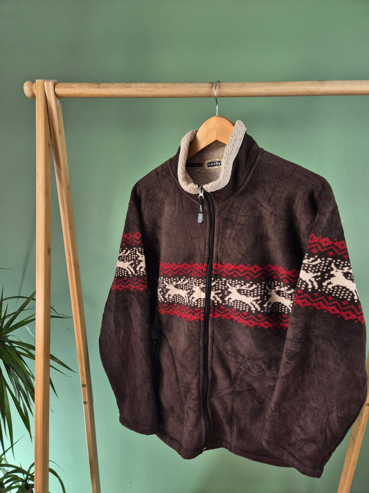 Crazy 90s Fleece Vest Dames | Bruin | Maat L