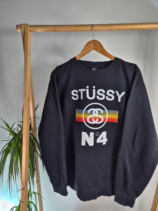 Stussy N°4 Sweater Heren | Zwart | Maat L