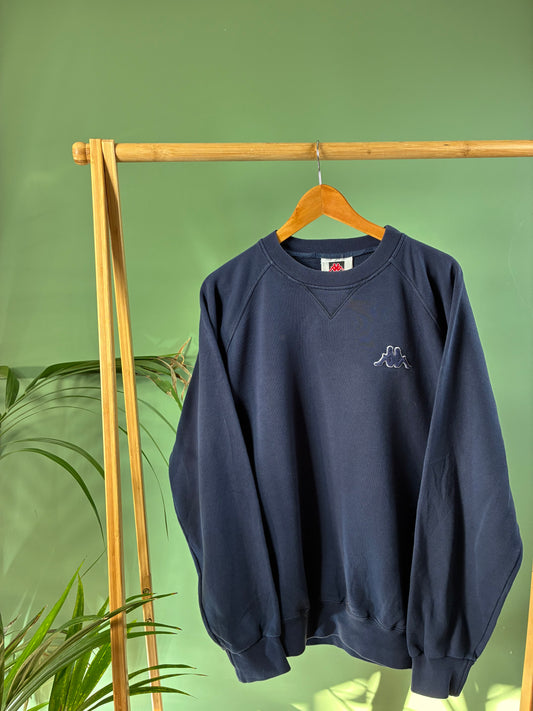 Kappa Chest Logo Sweater Heren | Blauw | L