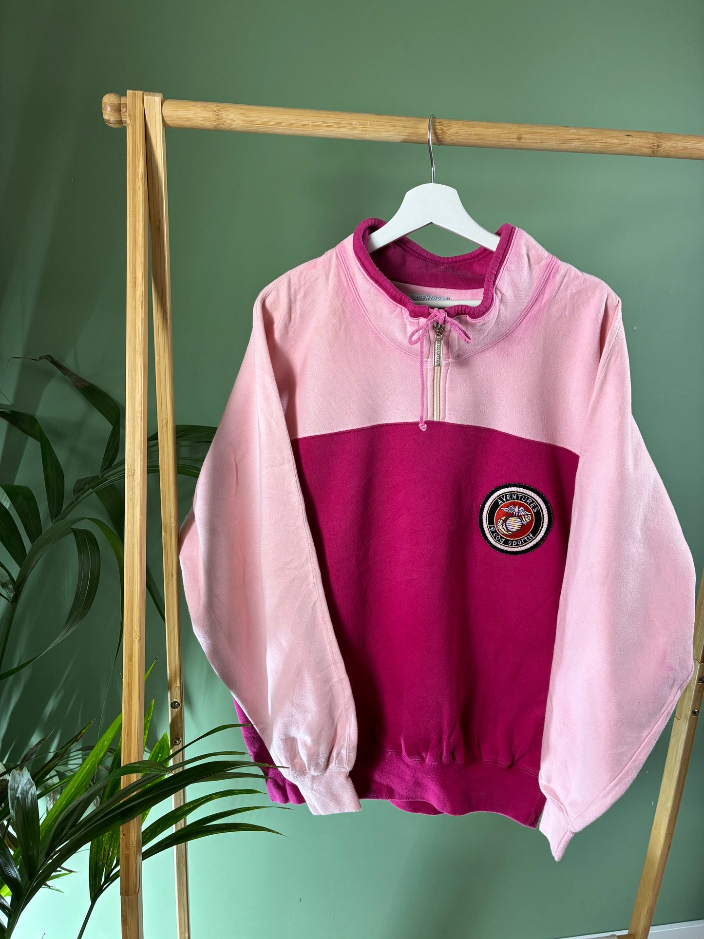 LE coq sportif 90s quarter zip sweater maat L