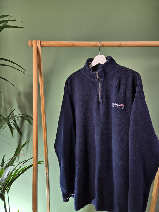 Reebok Quarter Zip Sweater Heren | Blauw | Maat XXL