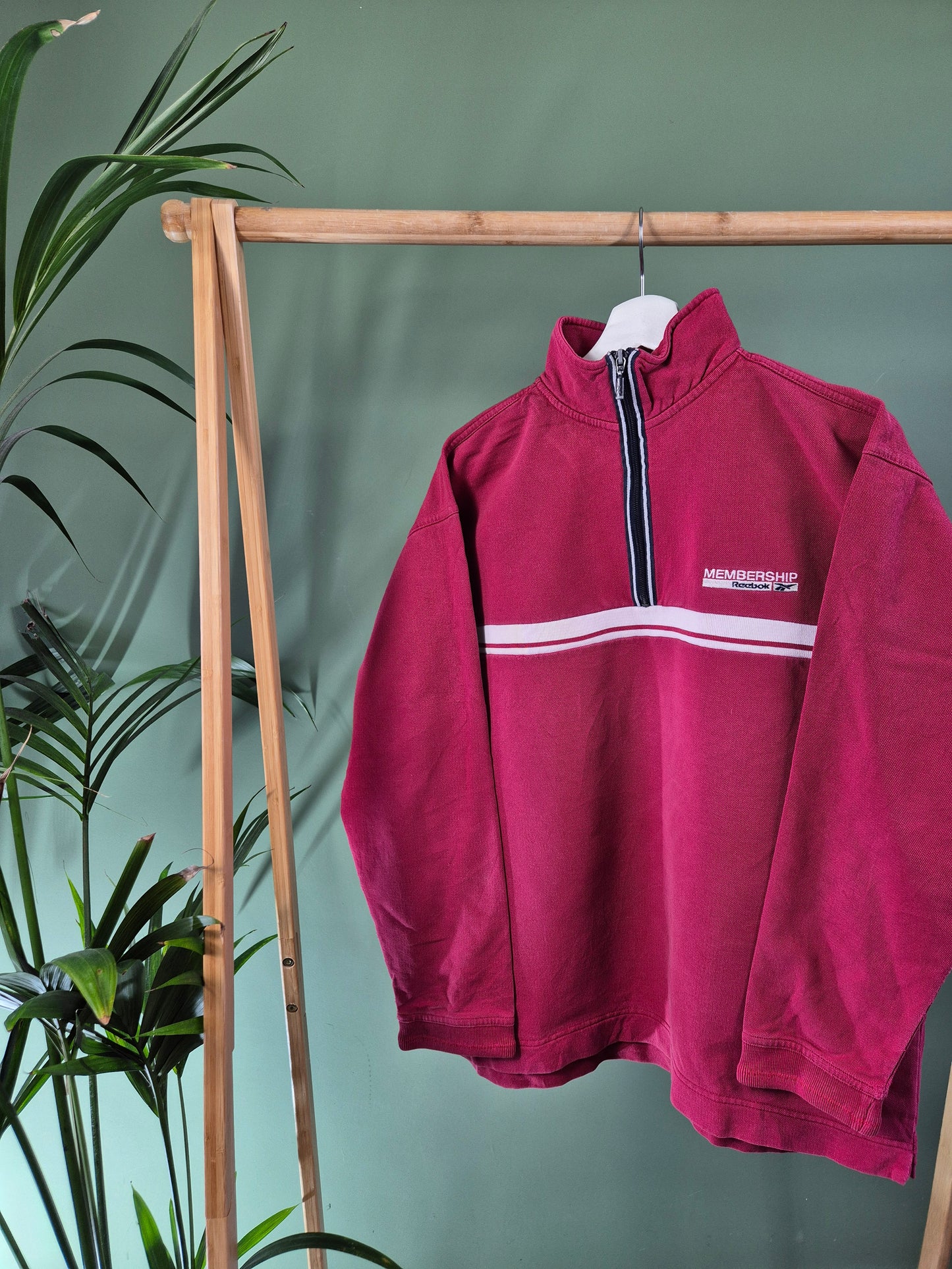 Reebok quarter zip sweater maat L