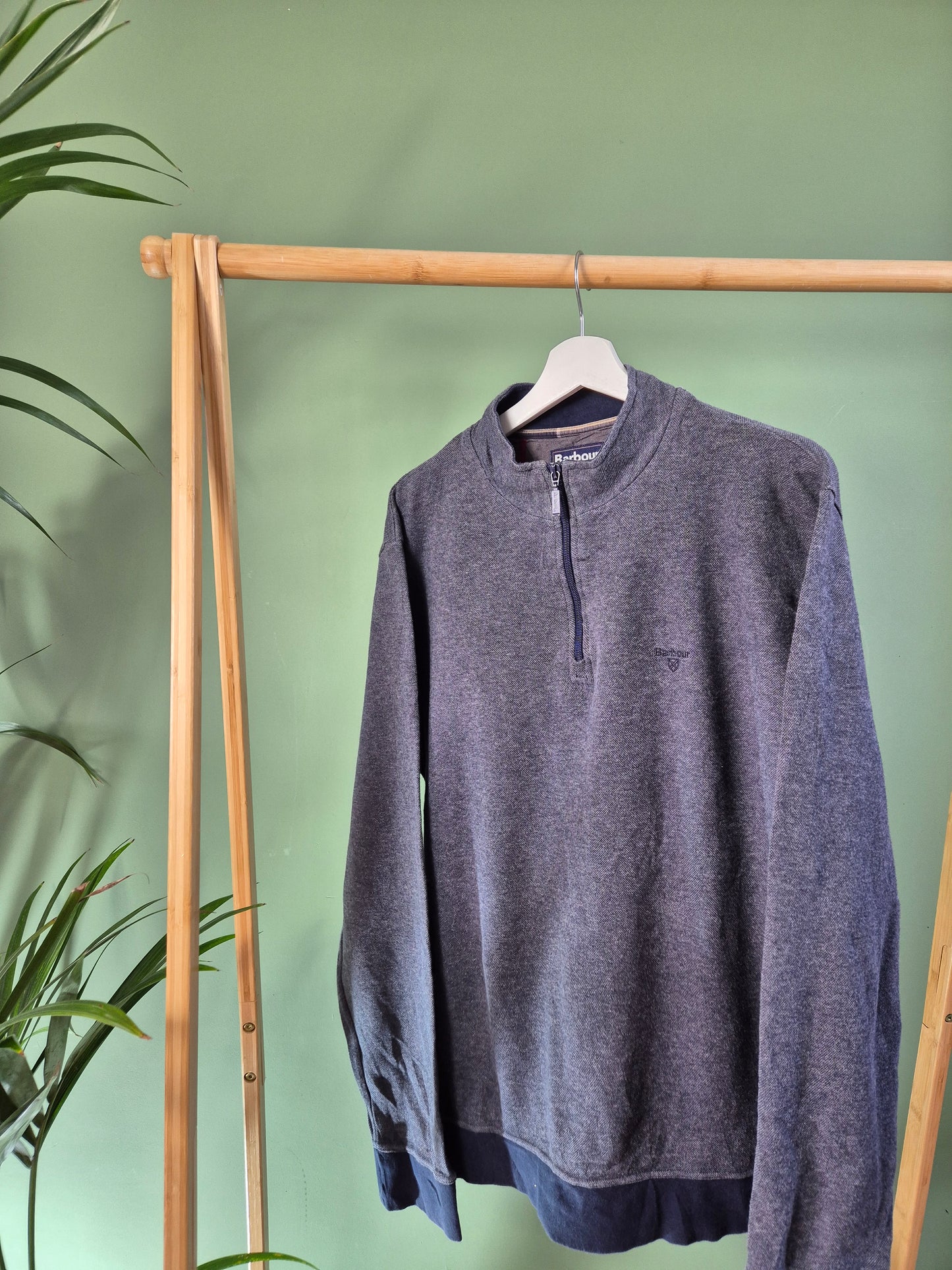 Barbour quarter zip sweater maat XL