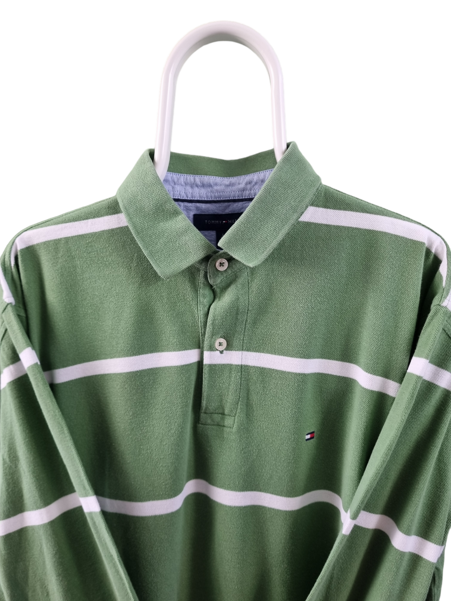 Tommy Hilfiger striped LS polo maat L