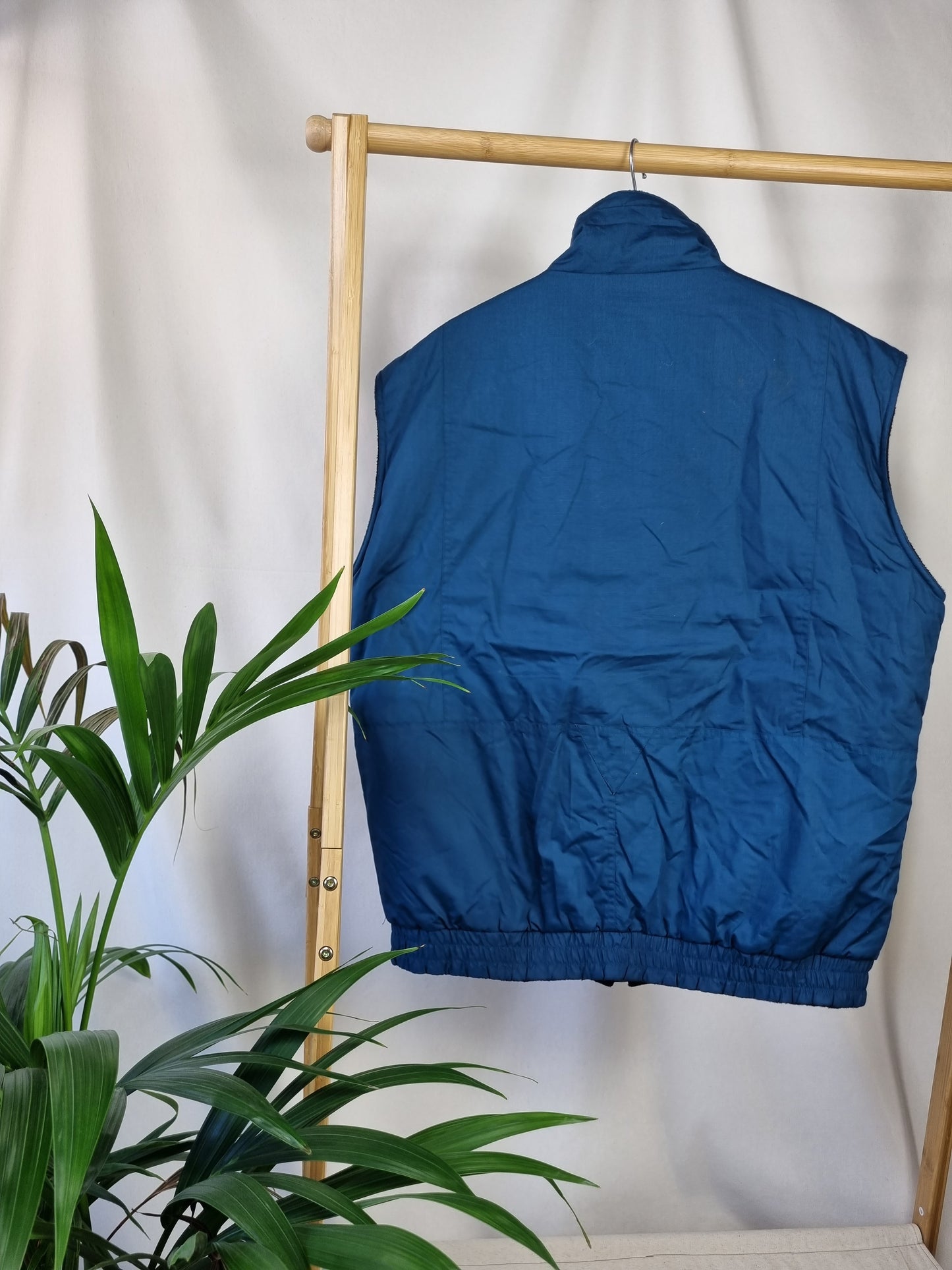 Vintage bodywarmer met fleece maat L