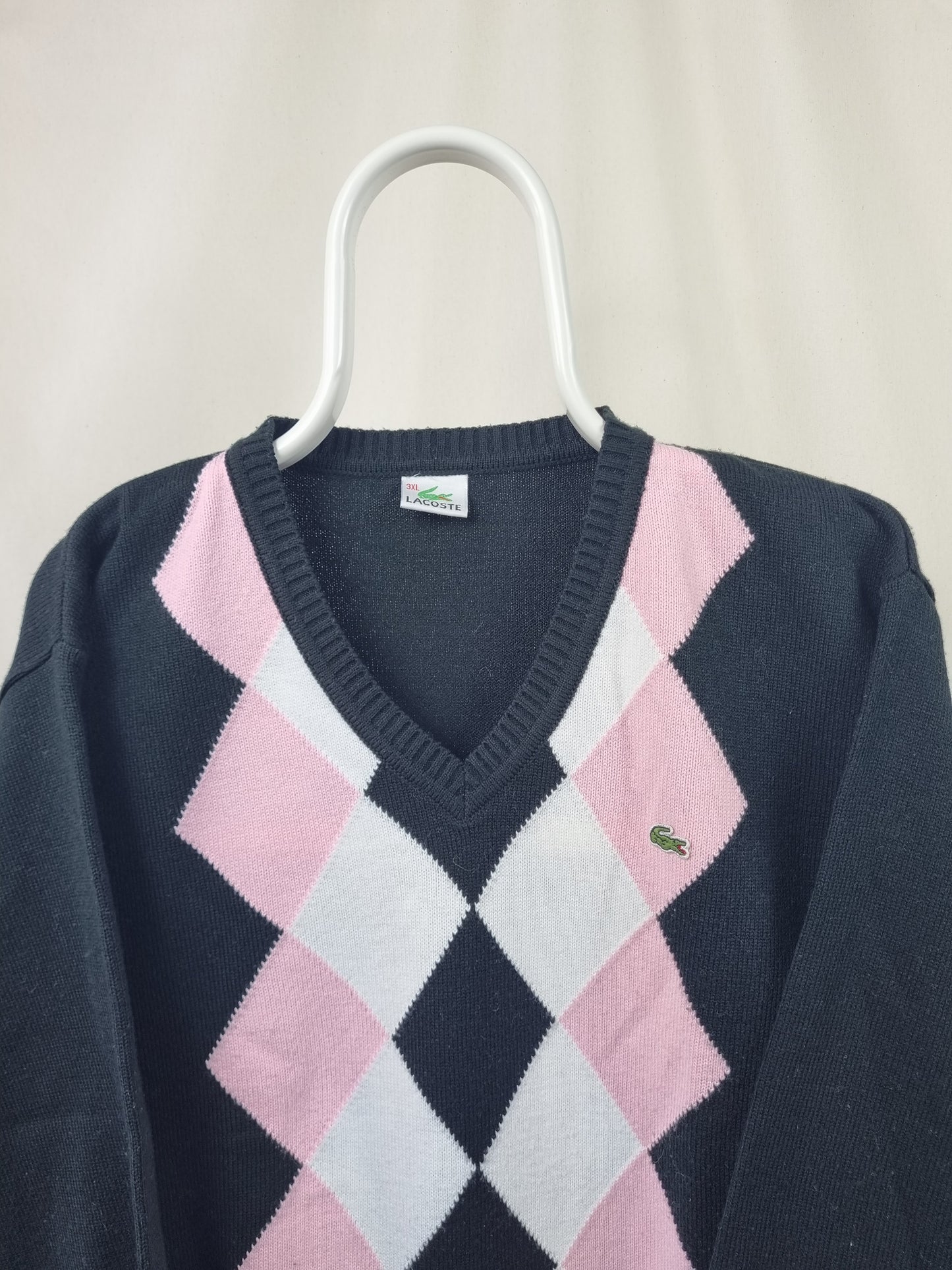 Lacoste v-neck gebreide trui XXXL (V)