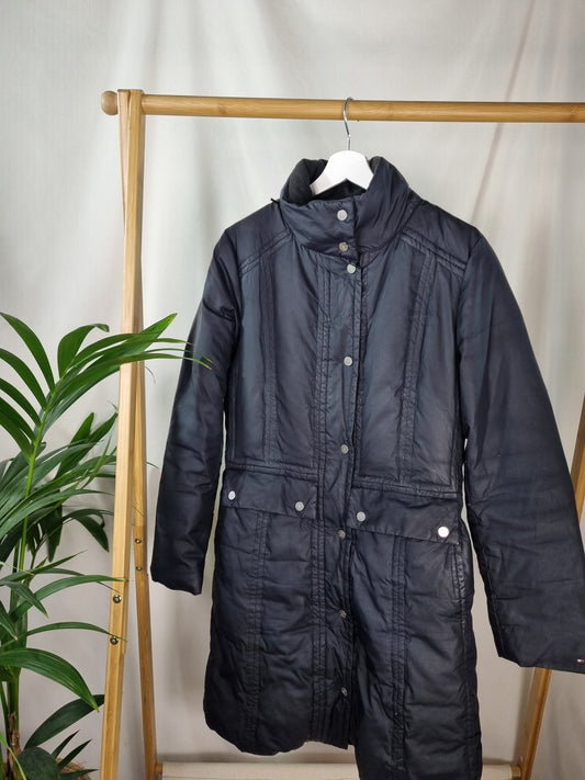 Tommy Hilfiger gewatteerde lange herfst/winterjas maat L