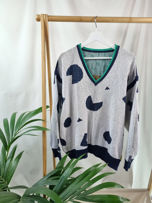Vintage v-hals trui maat L