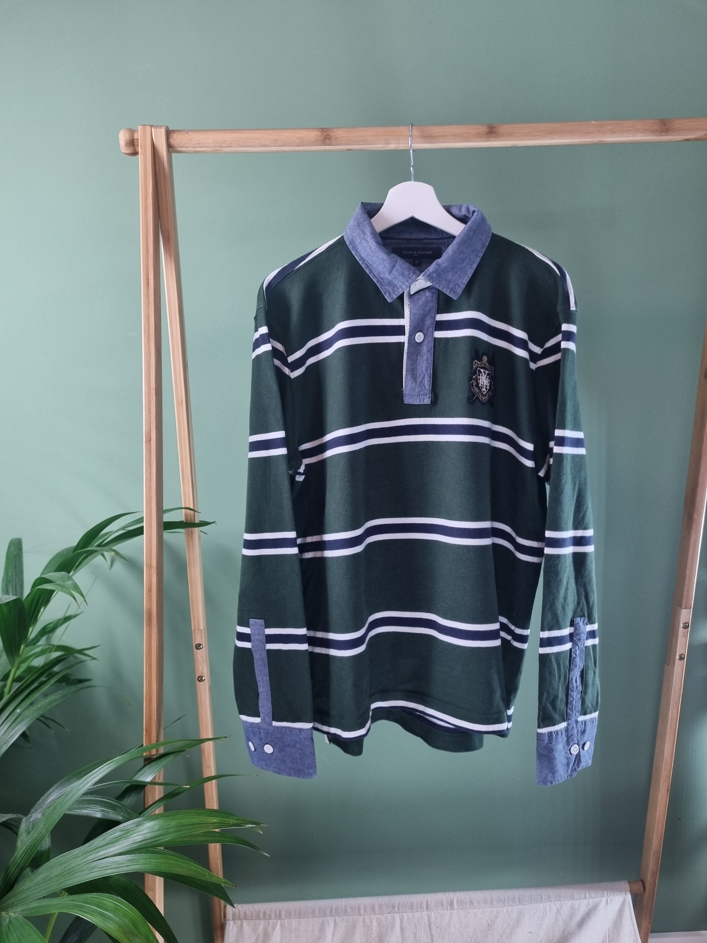 Tommy Hilfiger LS polo maat XL