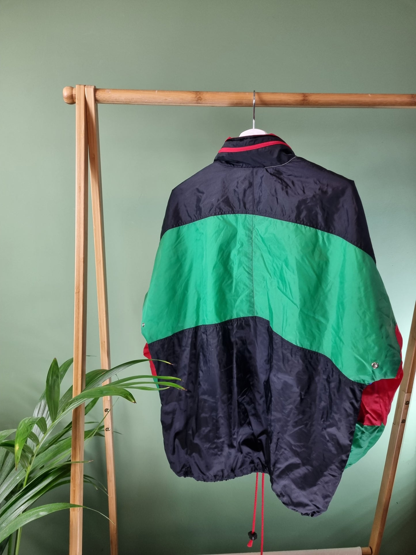 Vintage 80/90s kleuren regenjas maat S