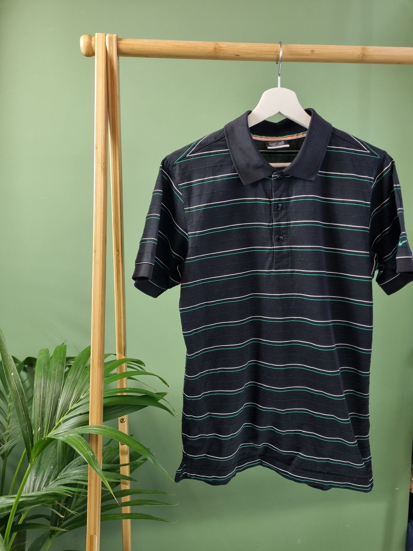 Nike stripe polo maat S